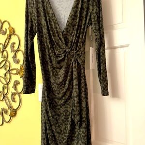 Calvin Klein Geometric Wrap Dress